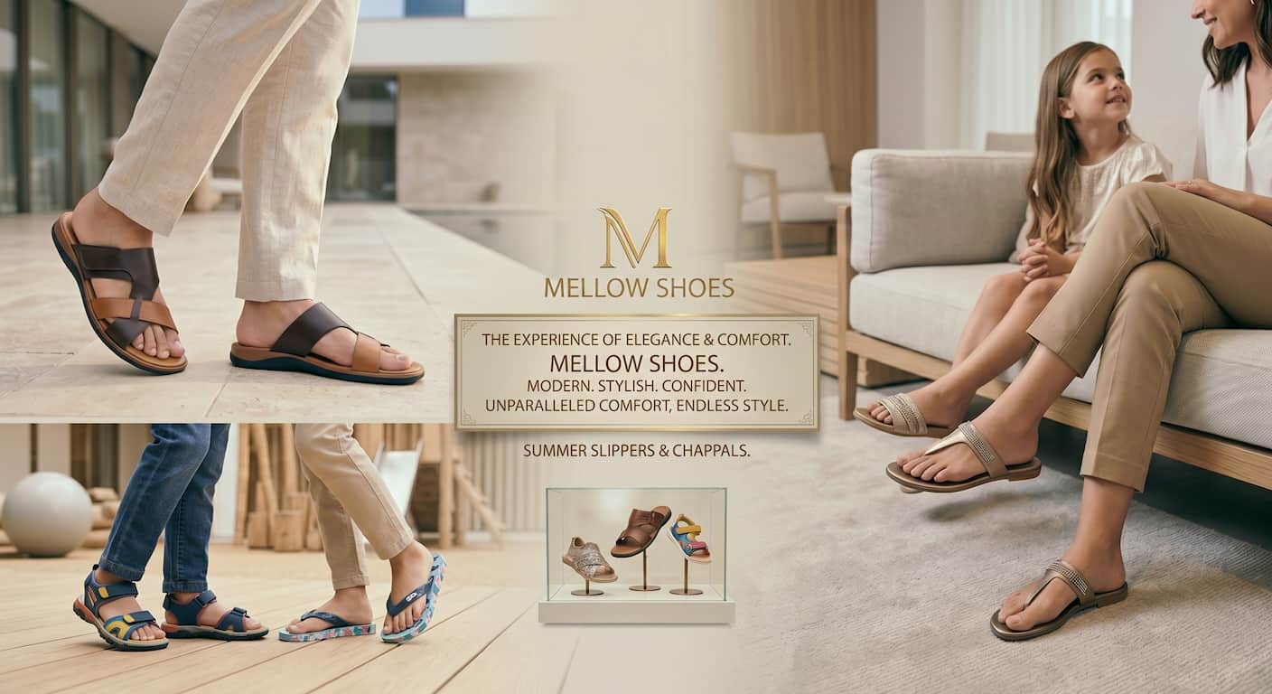 Shop Summer Slippers & Daily Wear Chappals - Mellow Shoes Comfortable summer slippers and chappals for men and women in Pakistan
